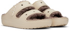 Crocs Beige Classic Cozzzy Sandals