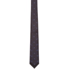 Alexander McQueen Navy Polka Dot and Skull Tie