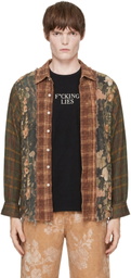 R13 Brown Drop Neck Shirt