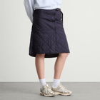 Gramicci Women's Quilted Thermal Midi Skirt in Navy
