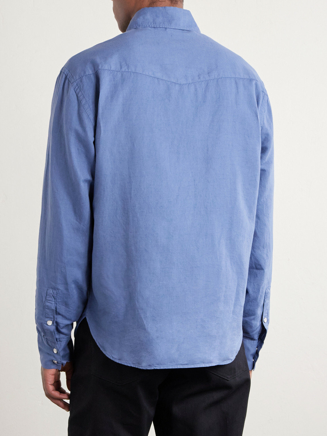 3sixteen - Cotton and Linen-Blend Shirt - Blue