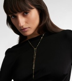 Shay Jewelry 18kt gold necklace with emeralds and diamonds