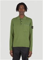Compass Patch Polo Shirt in Green