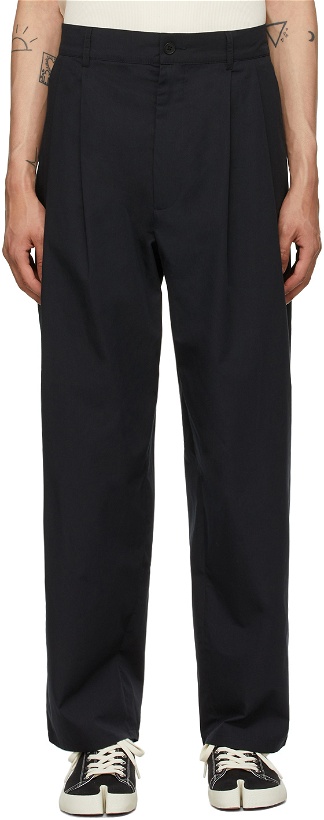 Photo: Camiel Fortgens Black Casual Pleated Suit Trousers
