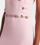Costarellos Embellished crêpe gown
