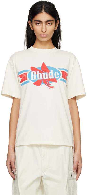 Photo: Rhude Off-White Chevron Eagle T-Shirt