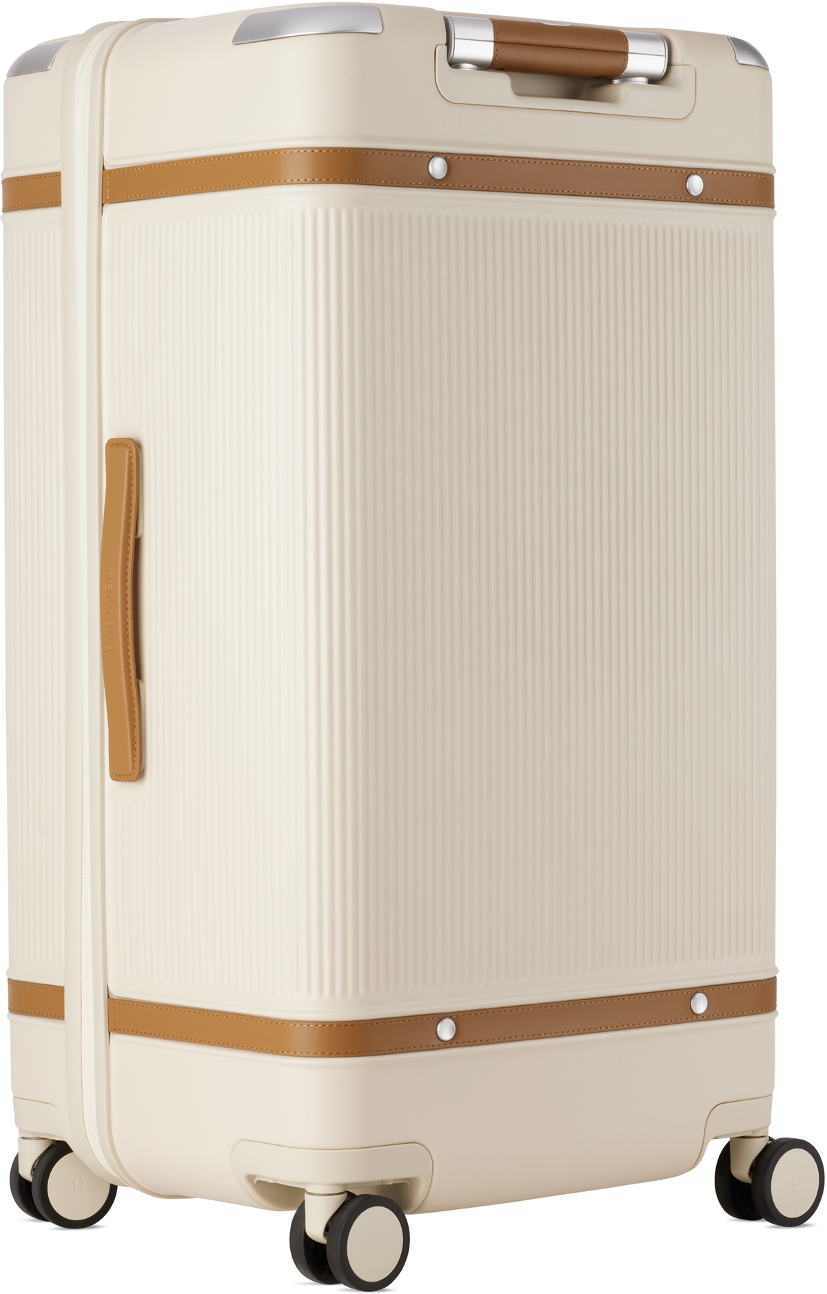 Paravel Off-White Aviator Trunk Suitcase