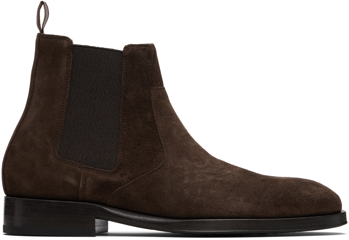 Paul Smith Brown Suede Lawson Chelsea Boots