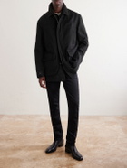TOM FORD - Suede-Trimmed Cotton-Blend Twill Jacket - Black
