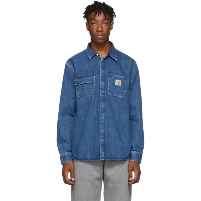 Photo: Carhartt Work In Progress Blue Salinac Shirt Jacket