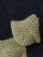 Johnstons of Elgin - Ribbed Donegal Cashmere-Blend Socks