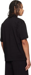 Hugo Black Oversize-Fit Contrast Logo Polo