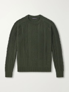 Begg & Co - Maytime Cable-Knit Cashmere-Blend Sweater - Green