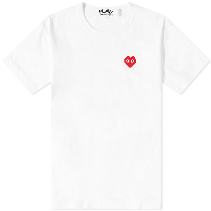 Photo: Comme des Garçons Play Men's Invader Heart T-Shirt in White