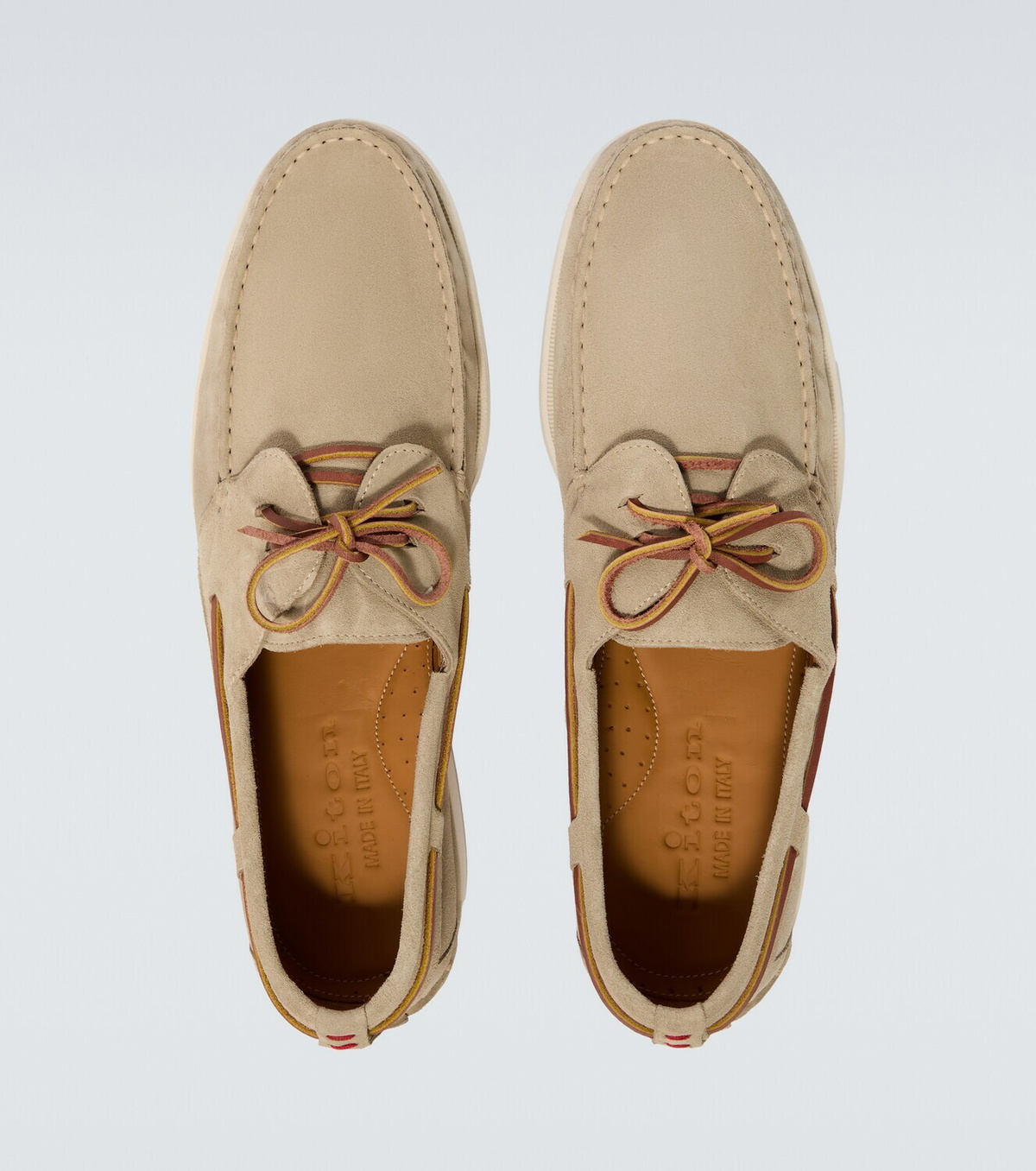 Kiton Suede boat shoes