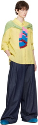 Marni Blue Long Hair Calfskin Fussbett Slip-on Loafers
