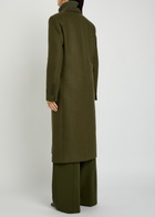 Another Tomorrow Tailored Wool Coat Dark Green