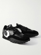 Marine Serre - Moonwalk Suede and Leather Sneakers - Black