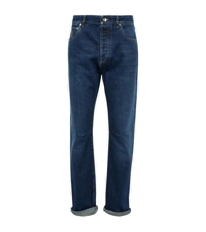 Photo: Brunello Cucinelli Mid-rise straight jeans