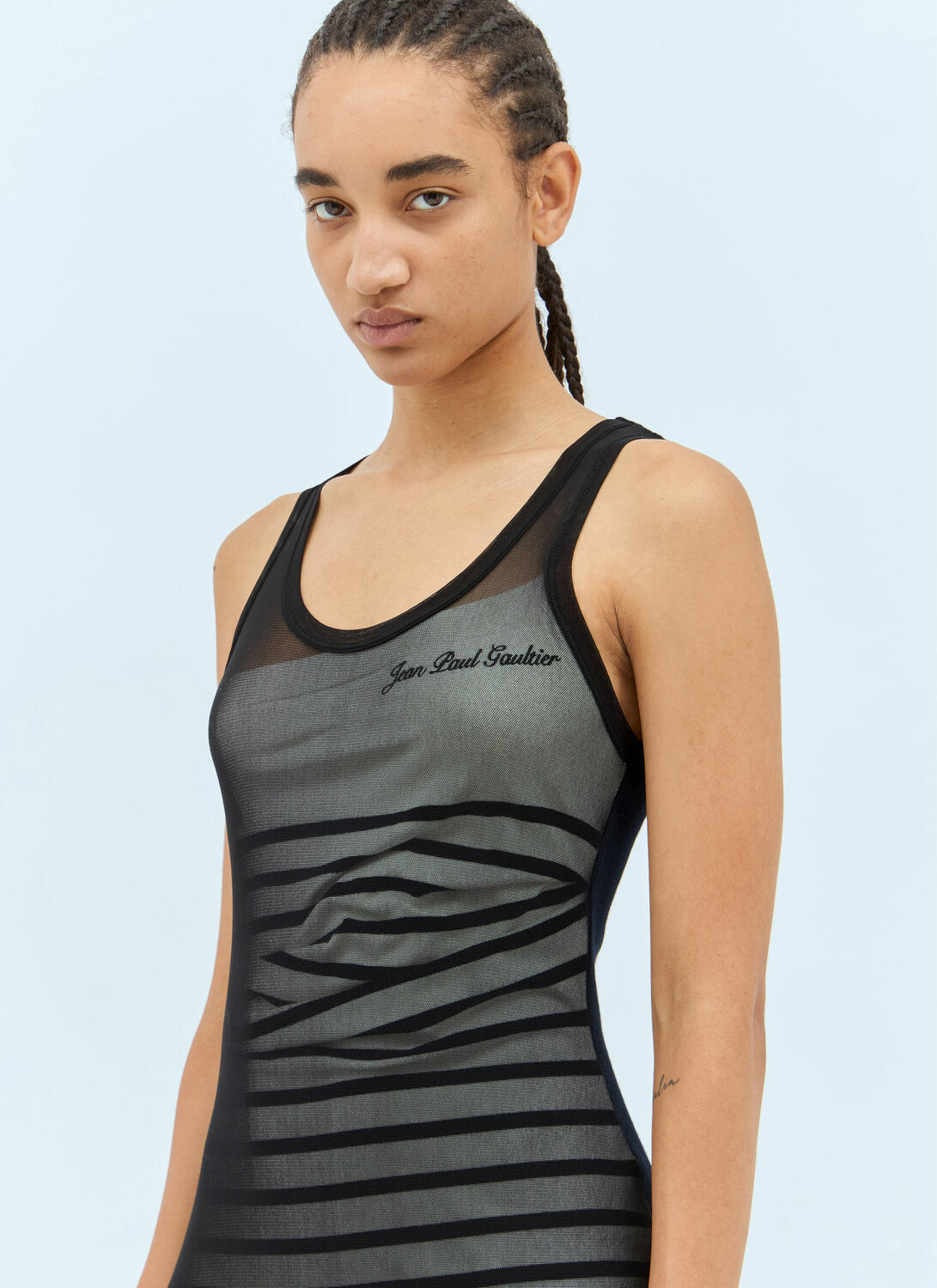 Jean Paul Gaultier Ribbed Mariniere Maxi Dress