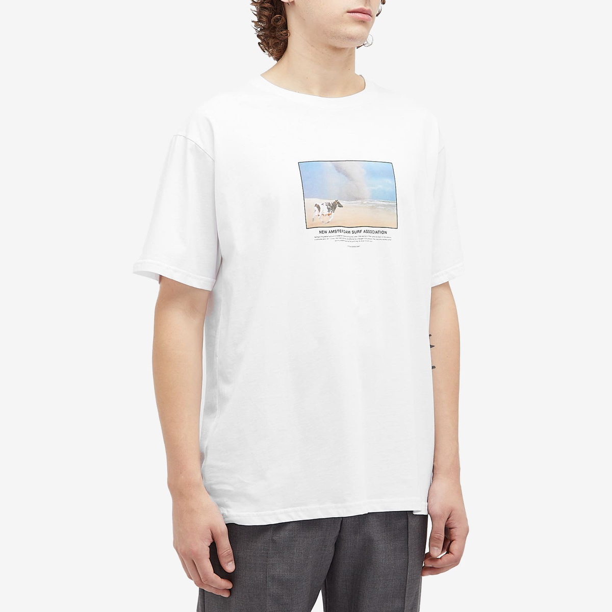 New Amsterdam Surf Association Men's New Amsterdam Cow T-Shirt in White
