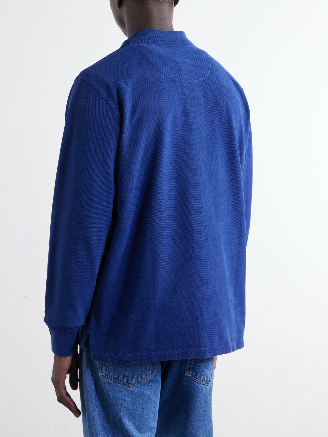 Drake's - Indigo-Dyed Cotton-Piqué Polo Shirt - Blue