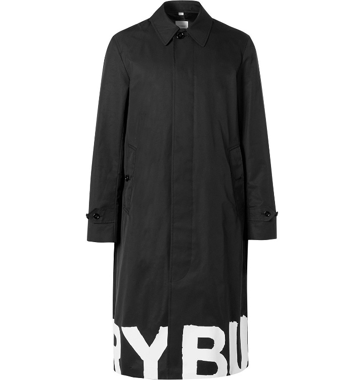 Photo: BURBERRY - Logo-Print Nylon Coat - Black