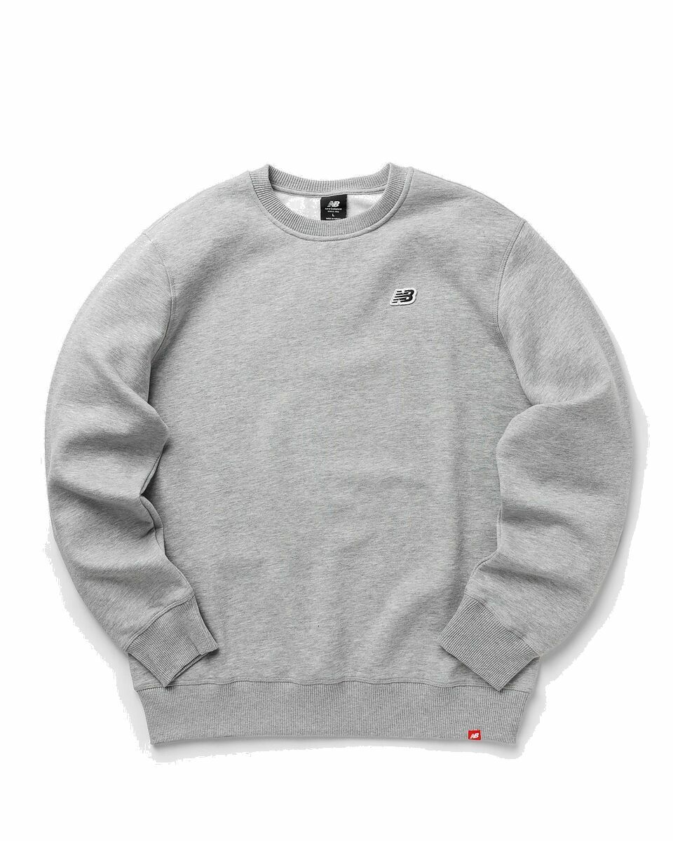 Photo: New Balance Small Logo Sweatshirt Grey - Mens - Sweatshirts