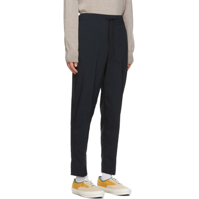 Maison Kitsune Navy City Trousers Maison Kitsune