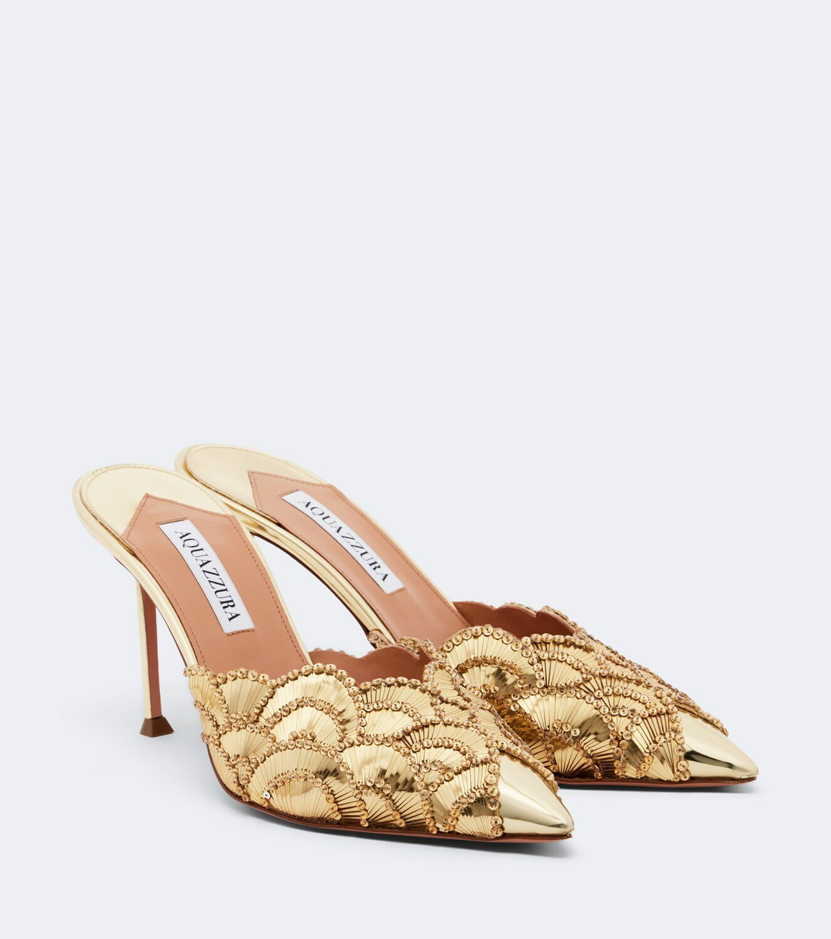 Aquazzura Ce Soir embellished leather mules