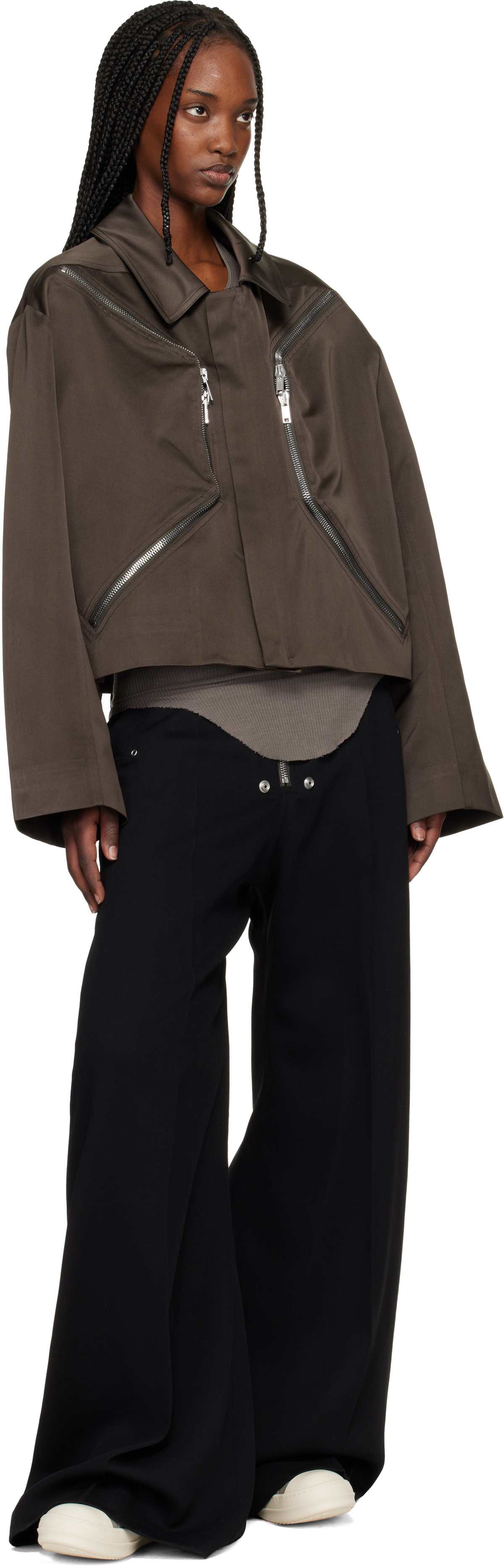 Rick Owens Khaki Temple Extreme Low Sneakers