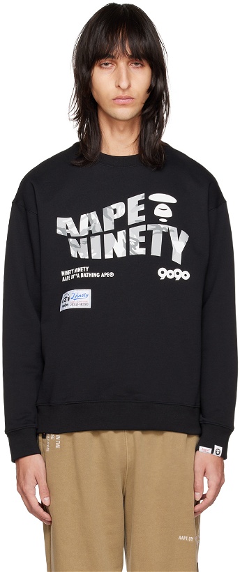 Photo: AAPE by A Bathing Ape Black Theme Sweatshirt