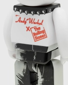 Medicom Bearbrick 1000% Andy Warhol X The Rolling Stones Sticky Fingers Black/White Toys