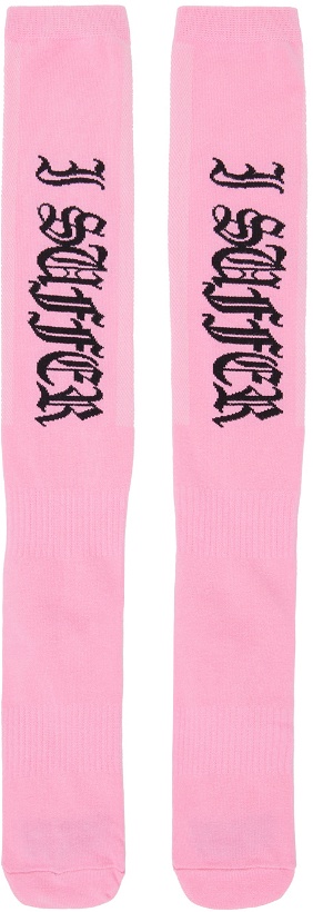 Photo: Ashley Williams Pink 'Suffer' Socks