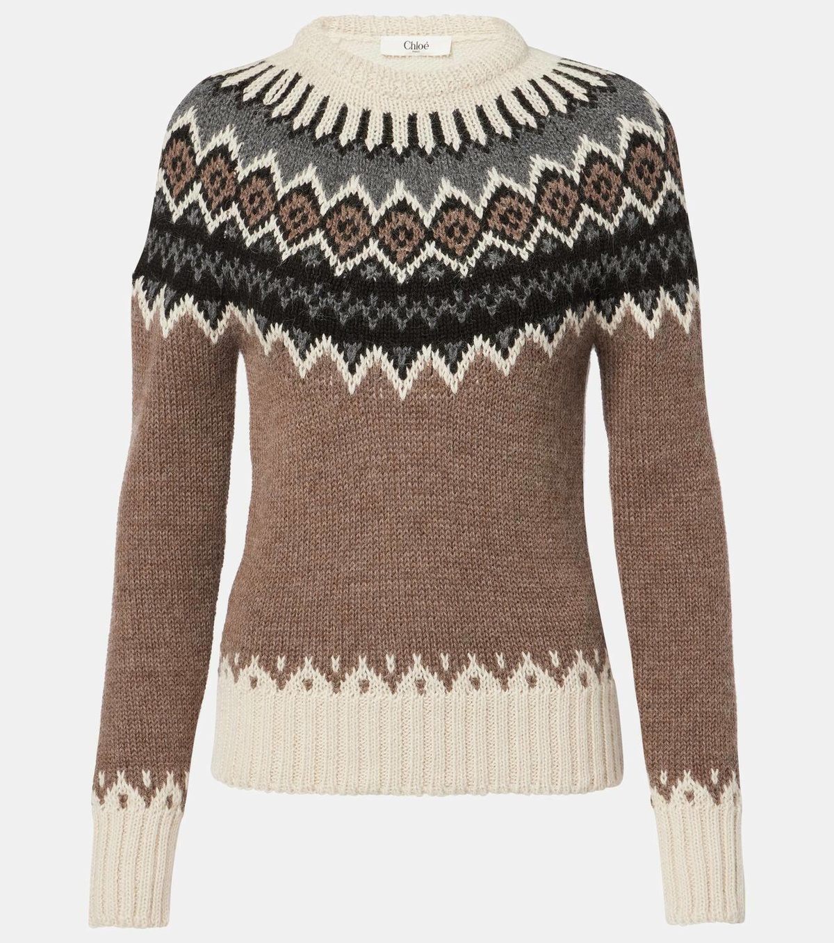 Chloé Fair Isle wool and cashmere sweater Chloe