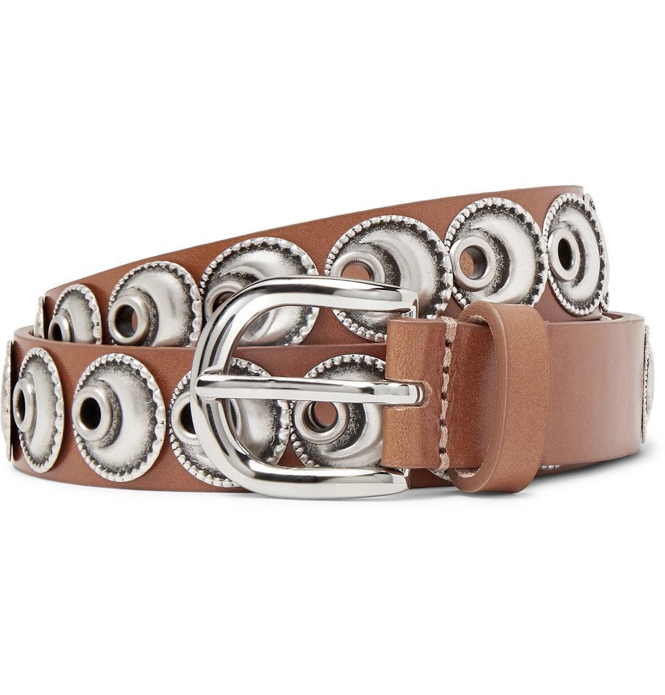 Isabel Marant - Zaphi 2cm Tan Embellished Leather Belt - Tan