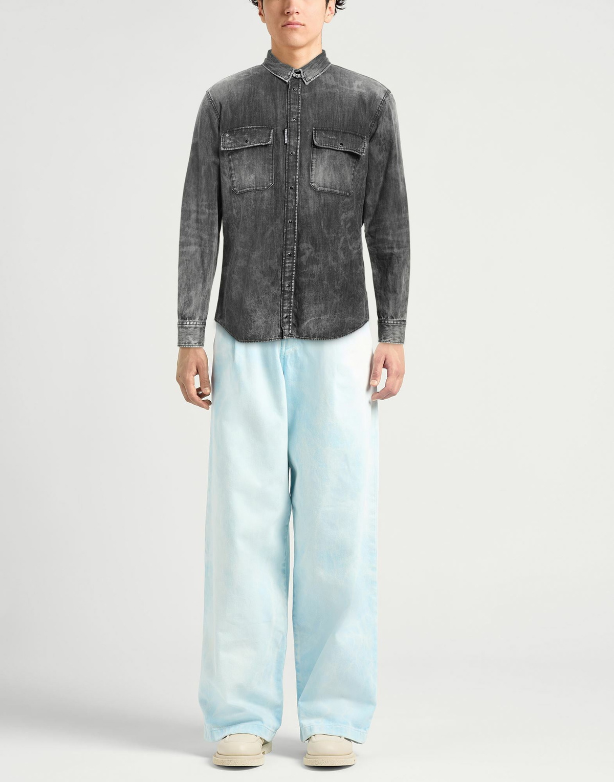Dsquared2 Mens Denim shirt in Black