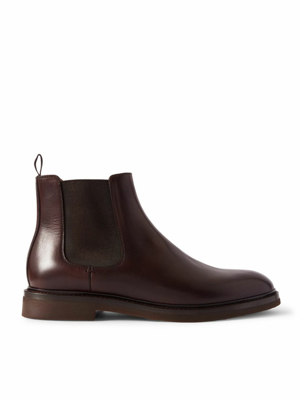 Photo: Brunello Cucinelli - Leather Chelsea Boots - Brown