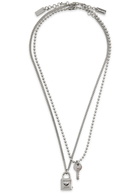 Marc Jacobs Friendship Padlock Silver-plated Necklace set - One Size