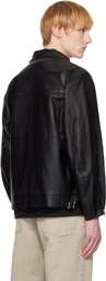 WACKO MARIA Black WOLF'S HEAD Edition Single Riders Leather Jacket