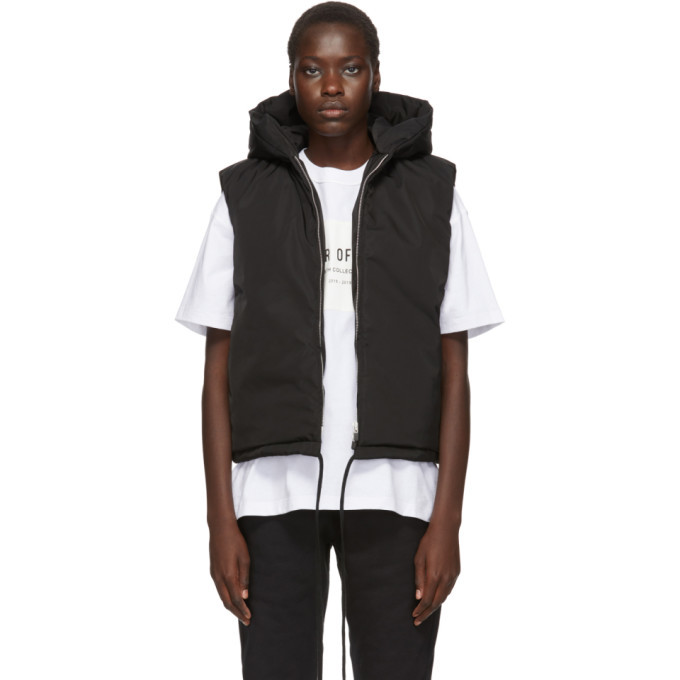 Black hotsell vest hoodie