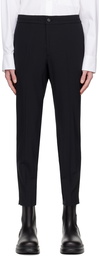 Solid Homme Black Piped Trousers