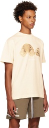 Palm Angels Beige Bear T-Shirt