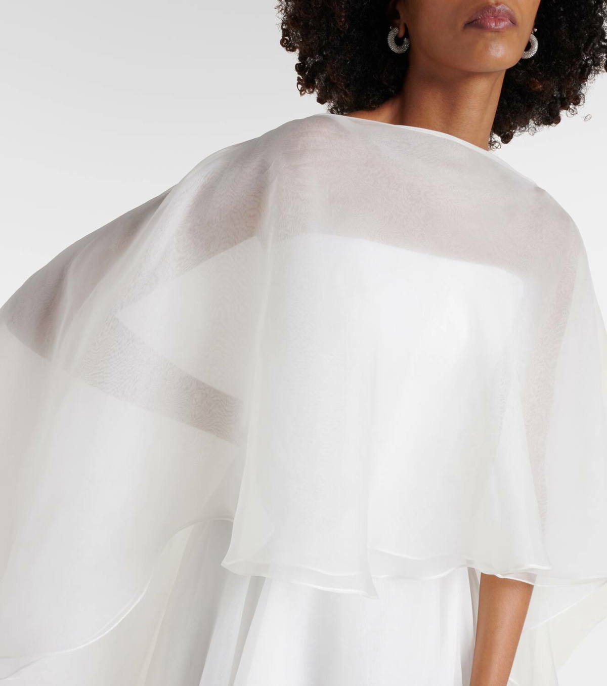 Maticevski Bridal Dhalia caped silk gown