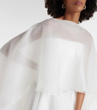 Maticevski Bridal Dhalia caped silk gown