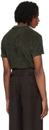 Orlebar Brown Brown Open Placket Polo