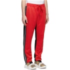 Burberry Red and Black Enton Track Pants