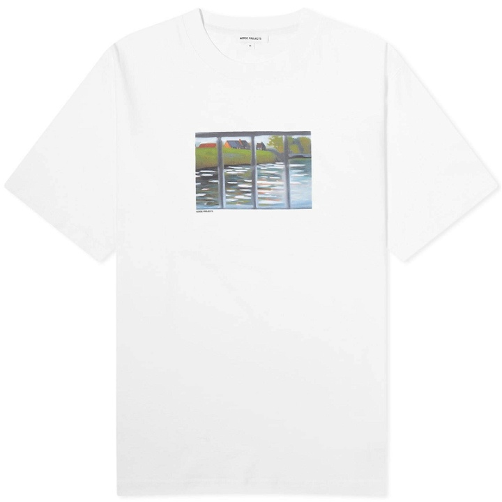 Photo: Norse Projects Men's Johannes Canal Print T-Shirt in White