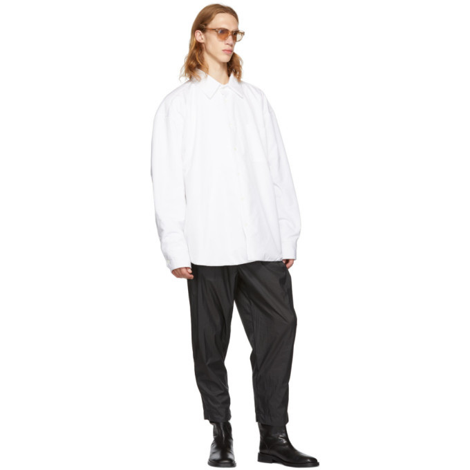 Hed Mayner Black Four Pleat Trousers Hed Mayner
