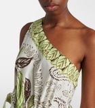 Tory Burch Printed belted cotton-blend maxi dress